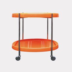 Servírovací oranžový stolek