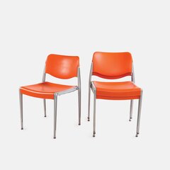 Oranžové stohovatelné židle (3ks)