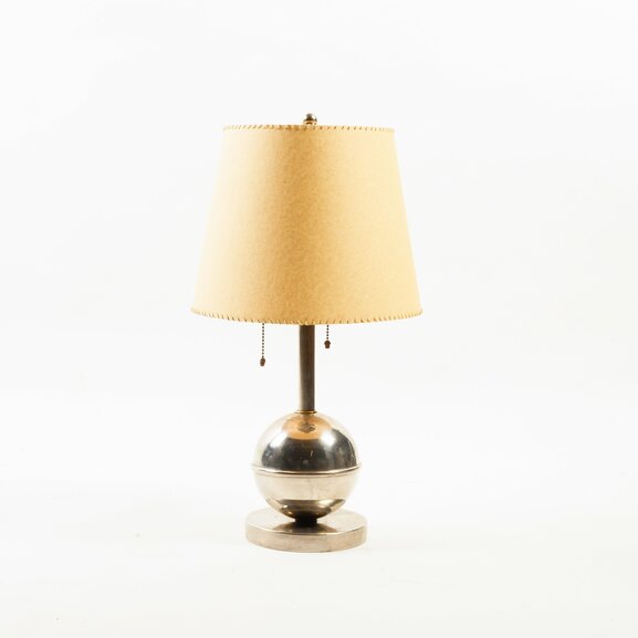 Niklovaná stolní lampa - dvouzdrojová