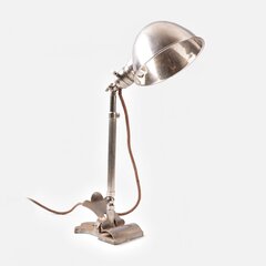 Niklovaná lampa s teleskopickým ramenem a klipem
